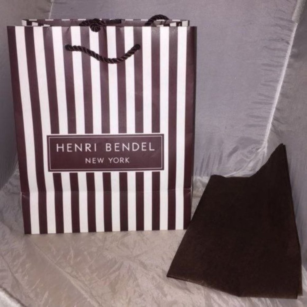Henri Bendel medium gift shop bag tissue paper new